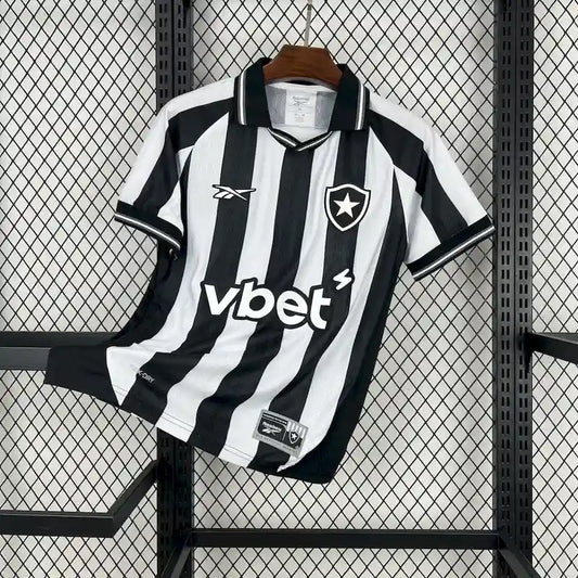 Camisa Botafogo Home 25/26 - Preta e Branca - Com patrocínio