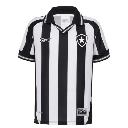 Camisa Botafogo Home 25/26 - Preta e Branca - Sem patrocínio